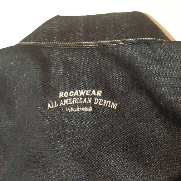 Rocawear Jacket XXL Dark Blue Denim Hip Hop Urban Streetwear vintage 2000 Y2K - Picture 4 of 7